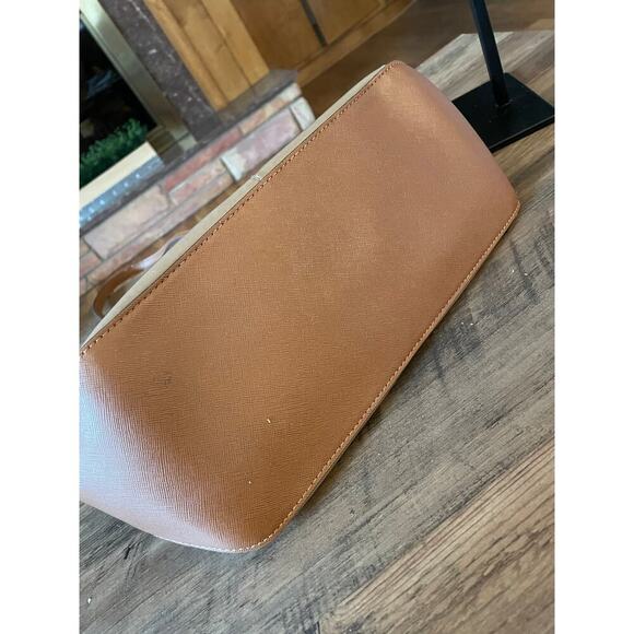 6/$25 Michael Michael Kors Nylon Beige and Neon Green Shoulder Bag - Picture 6 of 11